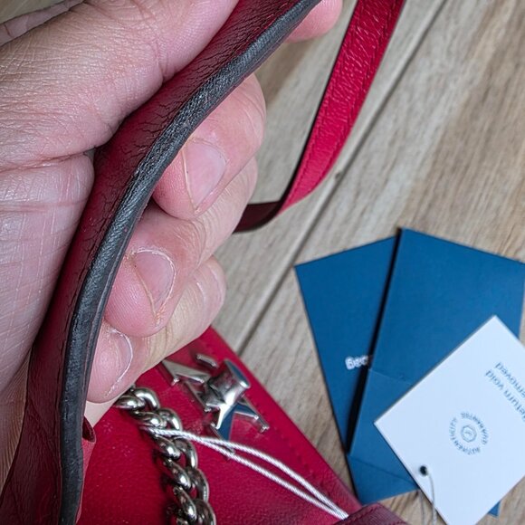 Louis Vuitton Rubis Tauruillon  Pebble Leather Lockme II Shoulder Handbag BB - Picture 8 of 16